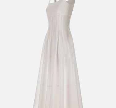 Abito in popeline con gonna ampia 2616221022600 001 MAX MARA STUDIO 