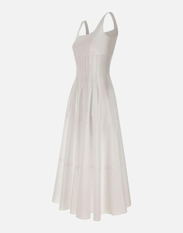 Abito in popeline con gonna ampia 2616221022600 001 MAX MARA STUDIO 