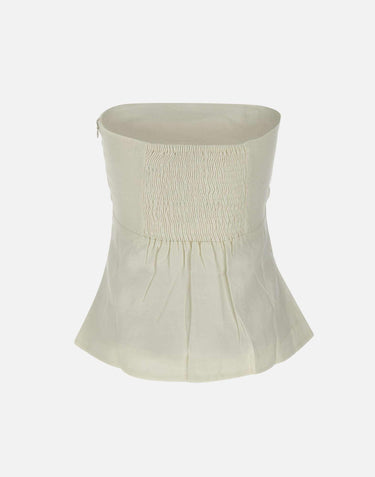 "Alexa" top in lino FFC22 WHT FAITHFULL THE BRAND 