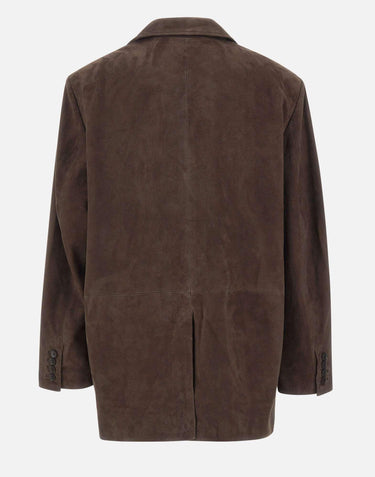 Blazer over in pelle scamosciata 115580 573 ROTATE BIRGER CHRISTENSEN 