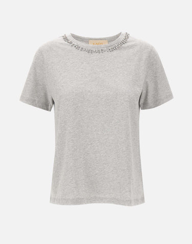 T-shirt con decorazione di cristalli RIJDK001 0M07 KAOS 