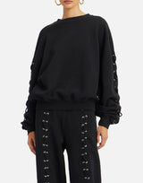 "Lacing crewneck sweater" 114390 100 ROTATE BIRGER CHRISTENSEN 