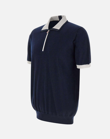 Polo mezza zip UMK0571V111A 00K KITON 