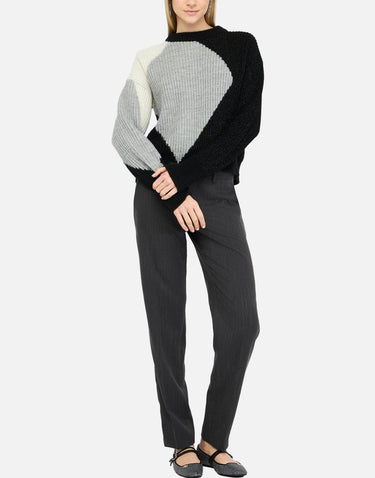 Maglione in lana con intarsi CF5400MA65N C3798 LIU-JO 