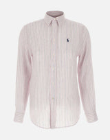 Camicia over in lino a righe 211A96158 011 POLO RALPH LAUREN 