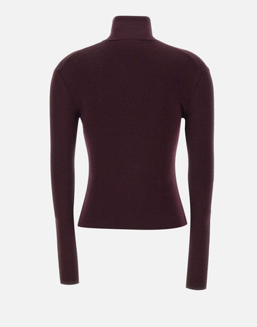 Pullover "Zipped Mockneck" 325MPU247FI0071 BURGUNDY COURREGES 