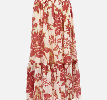 Gonna lunga in cotone con stampa floreale WRFA0114 99SA5U0X0808 ETRO 