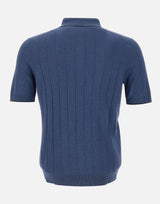 Polo in seta con zip 43128 23510570 GRAN SASSO 