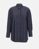 Camicia in cotone effetto denim 5410P000265N 034 ELENA MIRO'