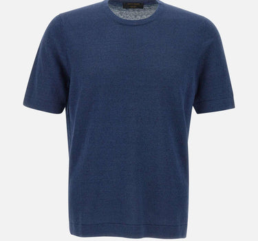 T-shirt  in lino e cotone 57140 18637598 GRAN SASSO 