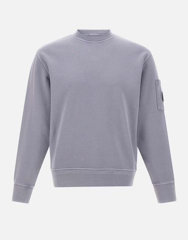 "Cotton Diagonal Fleece Crewneck Sweatshirt" 18CMSS098A 110044R774 C.P. COMPANY 