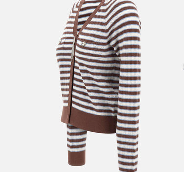 Cardigan in misto cotone a righe CA6067MS52G C3975 LIU-JO 