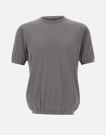 Maglia a maniche corte in misto seta e cotone 300421 701 KANGRA 