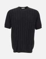 Maglia in cotone a coste larghe DK17026 NERO DIKTAT 