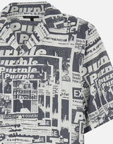 "Tabloid Camp shirt" P346LBWT225 MULTI PURPLE BRAND 