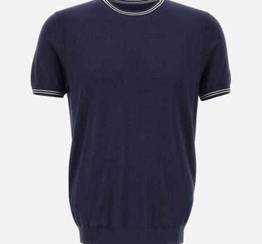T-shirt in maglia DK87060 BLU DIKTAT 
