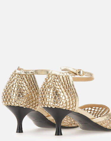 Scarpe con tacco "Shiny Décolleté All Over Strass" R15CONNIE PLATINUM STRATEGIA 