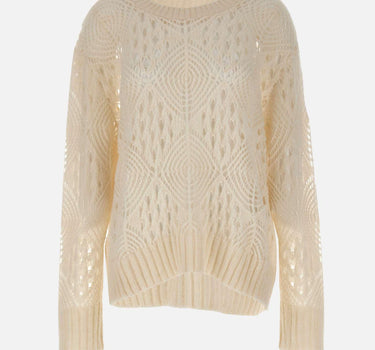 Maglione in lana e alpaca W08210280 24WHITE MAURIZIO MYKONOS