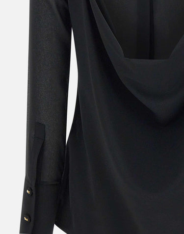 Camicia " Daily" in georgette con cravattino CA10952E2 110 ELISABETTA FRANCHI 