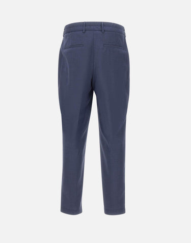Pantaloni dal fit affusolato in lana vergine 50561986 466 BOSS 
