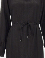 Abito nero animalier MF5317T082A 22222 LIU-JO 