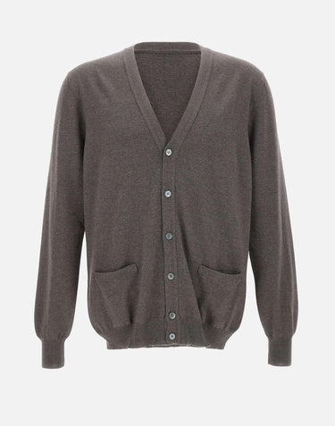 Cardigan in lana merinos extrafine 14201 58150046 GRAN SASSO 