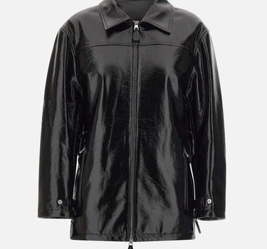 "Oversized vinyl jkt" 425CBL322VY0014 BLACK COURREGES 