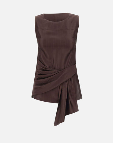 Top drappeggiato "Fonda" FONDA DKBROWN LOULOU DE SAISON 