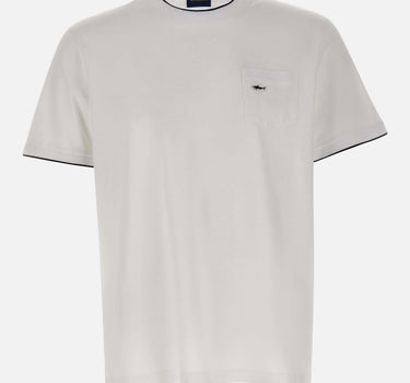 T-shirt in cotone con taschino 25411007 010 PAUL&SHARK 