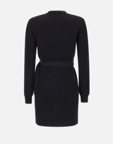 Abito in maglia con spalline imbottite MF5371MS99E 22222 LIU-JO 