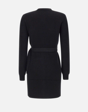 Abito in maglia con spalline imbottite MF5371MS99E 22222 LIU-JO 