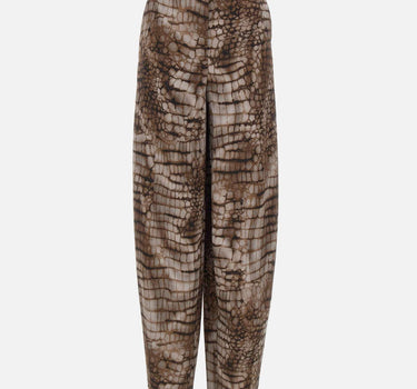 Pantaloni in jersey leggero con stampa alligatore PA16261E2 644 ELISABETTA FRANCHI 