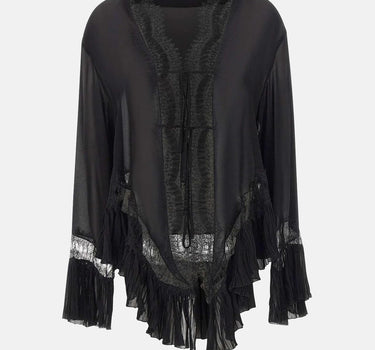 Blusa in georgette con pizzo 2C444A N0990 BLUMARINE 