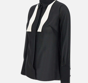 Camicia " Daily" in georgette con cravattino CA10952E2 110 ELISABETTA FRANCHI 