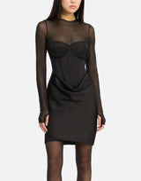 "Satin corset mini dress" 115252 100 ROTATE BIRGER CHRISTENSEN 