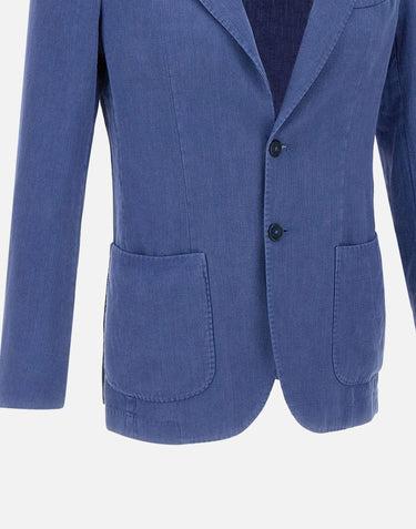 Blazer in misto cotone e lino DS3032 GL72074 SANTANIELLO 