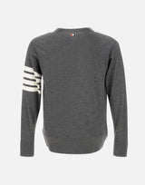 Cardigan "Classic V-Neck" in pura lana merino MKC002A Y1014038 THOM BROWNE 