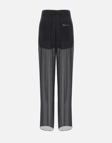 Pantaloni  in georgette di seta 2P164A N0990 BLUMARINE 
