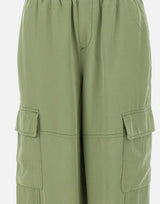"Fluid fabric cargo trousers" P35205 84 SUN68 