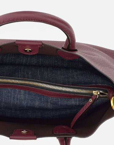 Borsa a mano "Aretha" in pelle BS11832 RNGDBLWINEBERRYMORO GIANNI CHIARINI 