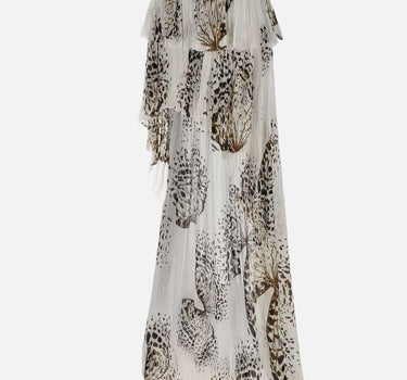 Gonna in georgette con stampa 4G111A M1025 BLUMARINE 