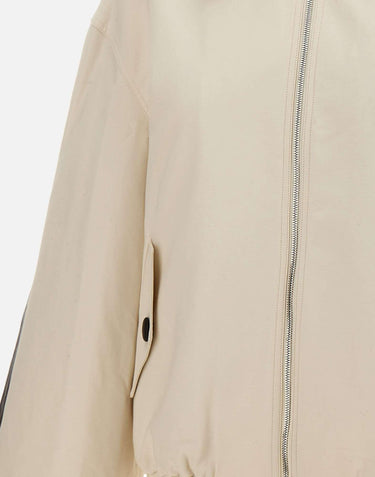 "Beige patchwork leather jkt" JK001 BEIGE JACQUES WEI 