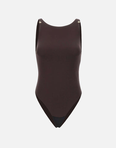 Body in jersey crêpe con dettagli logo BO03462E2 EV9 ELISABETTA FRANCHI 