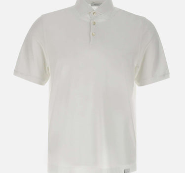 Polo in crepe di cotone DK87115 BIANCO DIKTAT 