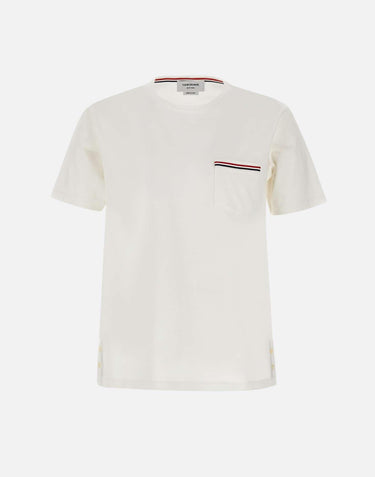 "SS Rwb Pocket Tee" MJS010A 01454100 THOM BROWNE 