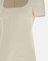 Abito a trapezio con fibbia 126CRO788PL0159 HERWHITE COURREGES 