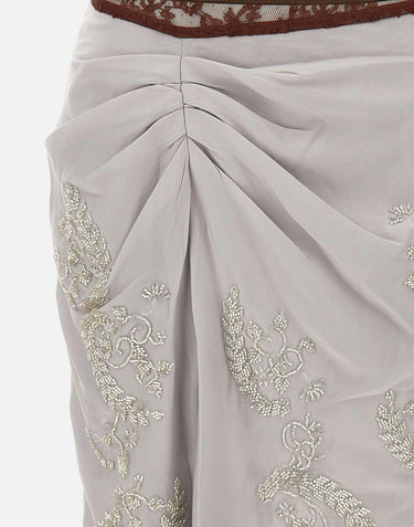 Gonna con ricami gioiello BQ019 VIOLET JACQUES WEI 