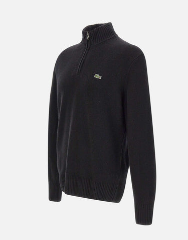 Maglione a collo alto in lana cardata con zip AH3052 031 LACOSTE 