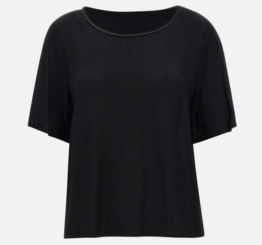 Blusa con profilo in raso SP1OR011 0001 KAOS 