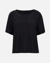 Blusa con profilo in raso SP1OR011 0001 KAOS 